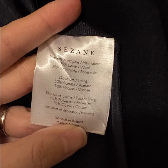 NWT Sezanne Johnson Coat Navy Size 8 - Picture 8 of 13